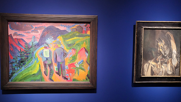 Gegenüberstellung von zwei Bildern der Künstler