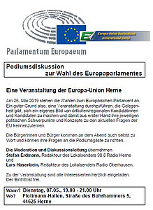 Flyer zur Podiumsdiskussion