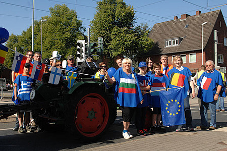 Gruppe beim Kirmesumzug 2018